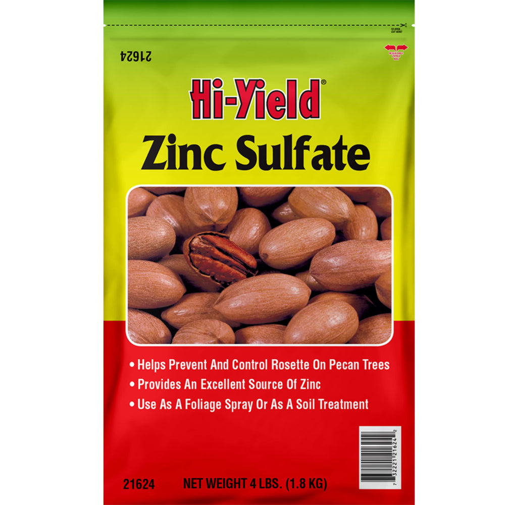 Hi-Yield Zinc Sulfate 4 lbs - front label