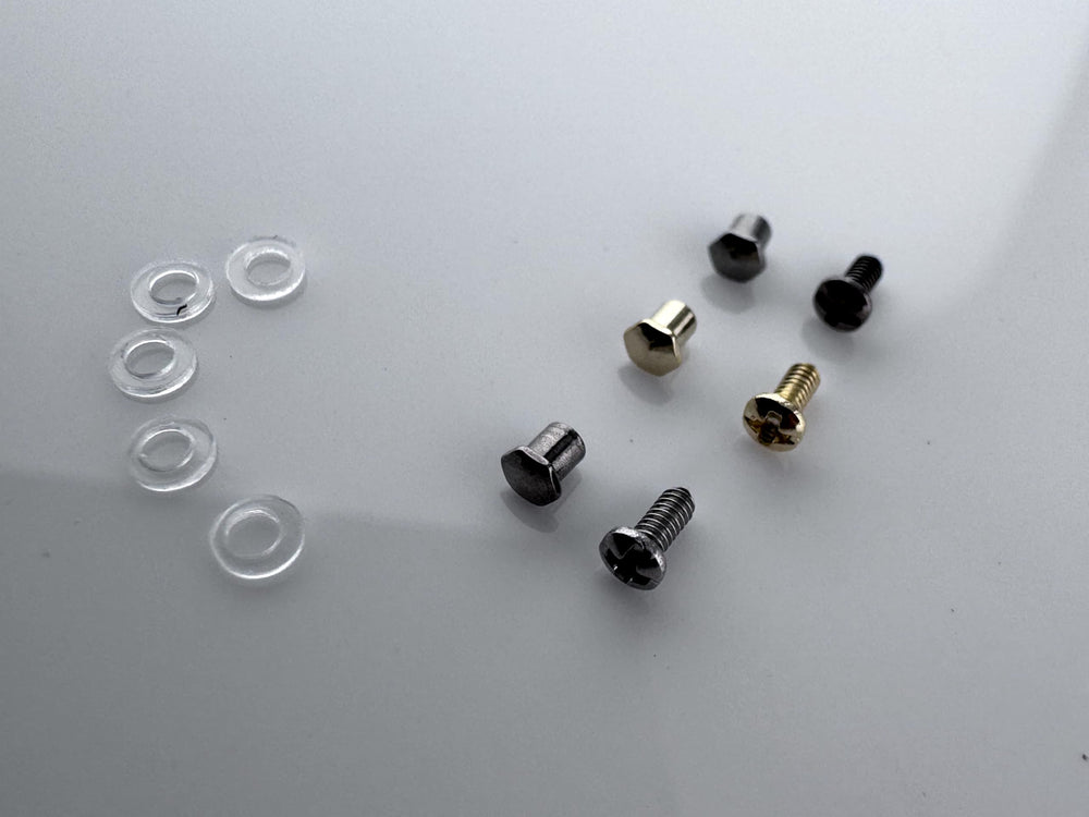 Prada eyeglasses screw kit packaging and components
