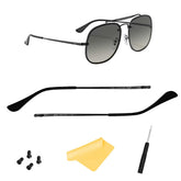 HiCycle2 replacement Ray-Ban temple arms for RB3561 RB6448 RB3648 RB7140 in black and gold