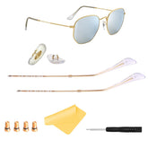 HiCycle2 replacement temple arm for Ray-Ban RB3447 RB3547N RB3548N RB3647N with golden temples