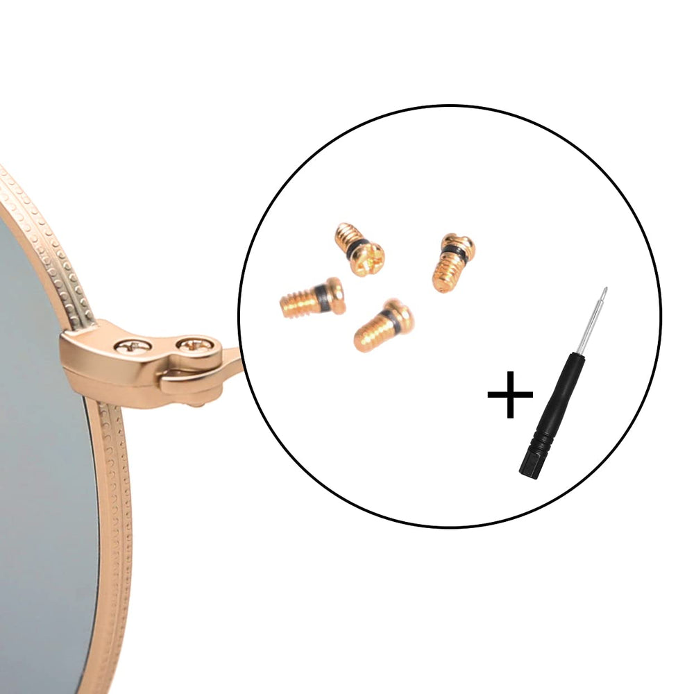 Gold replacement screws for Ray-Ban Aviator RB3547N/RB3548N – angle view 2