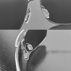 Close-up of 11x6mm silicone nose pads for eyeglasses