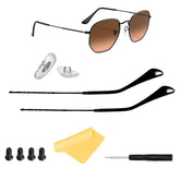 HiCycle2 replacement Ray-Ban temple arm compatible with RB3447 RB3547N RB3548N RB3647N sunglasses in black