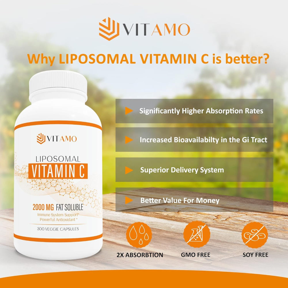 High absorption ascorbic acid liposomal vitamin C