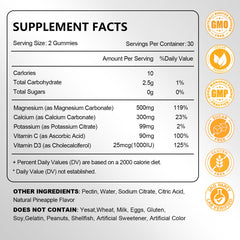 High-absorption magnesium gummies 500mg close-up bottle