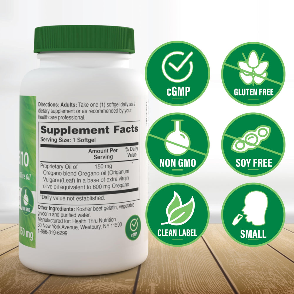 High-concentration 40:1 oregano extract mini-softgel