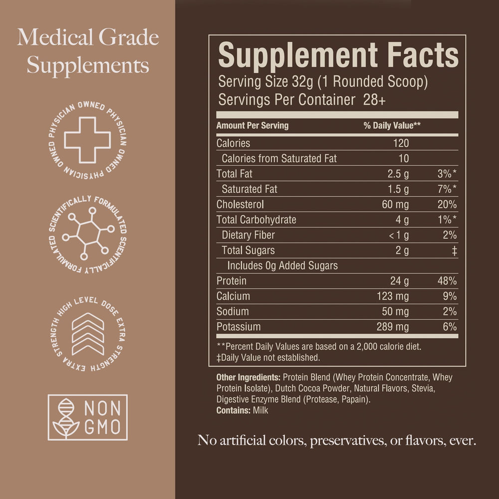 High Level whey protein gluten-free label shown for dietary-friendly protein.
