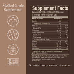 High Level whey protein gluten-free label shown for dietary-friendly protein.