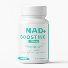 Bottle of high-purity NAD+ supplement with 1000mg dosage