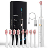 High vibration 38000 VPM sonic toothbrush in white