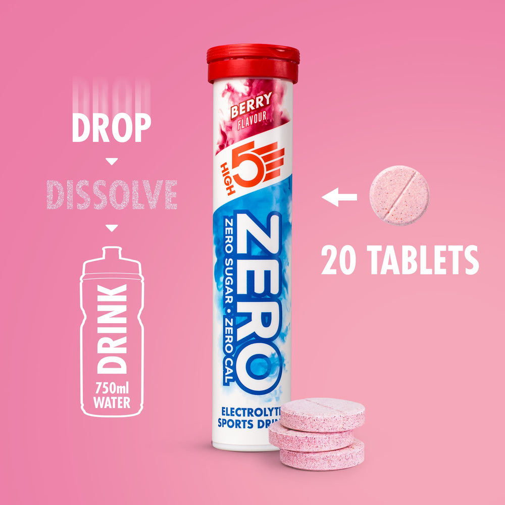 High5 Zero-Berry pack and tube, easy to carry on rides.