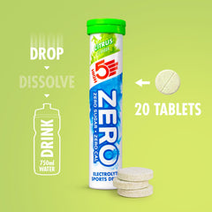 HIGH5 Zero Citrus Tablets nutritional information label