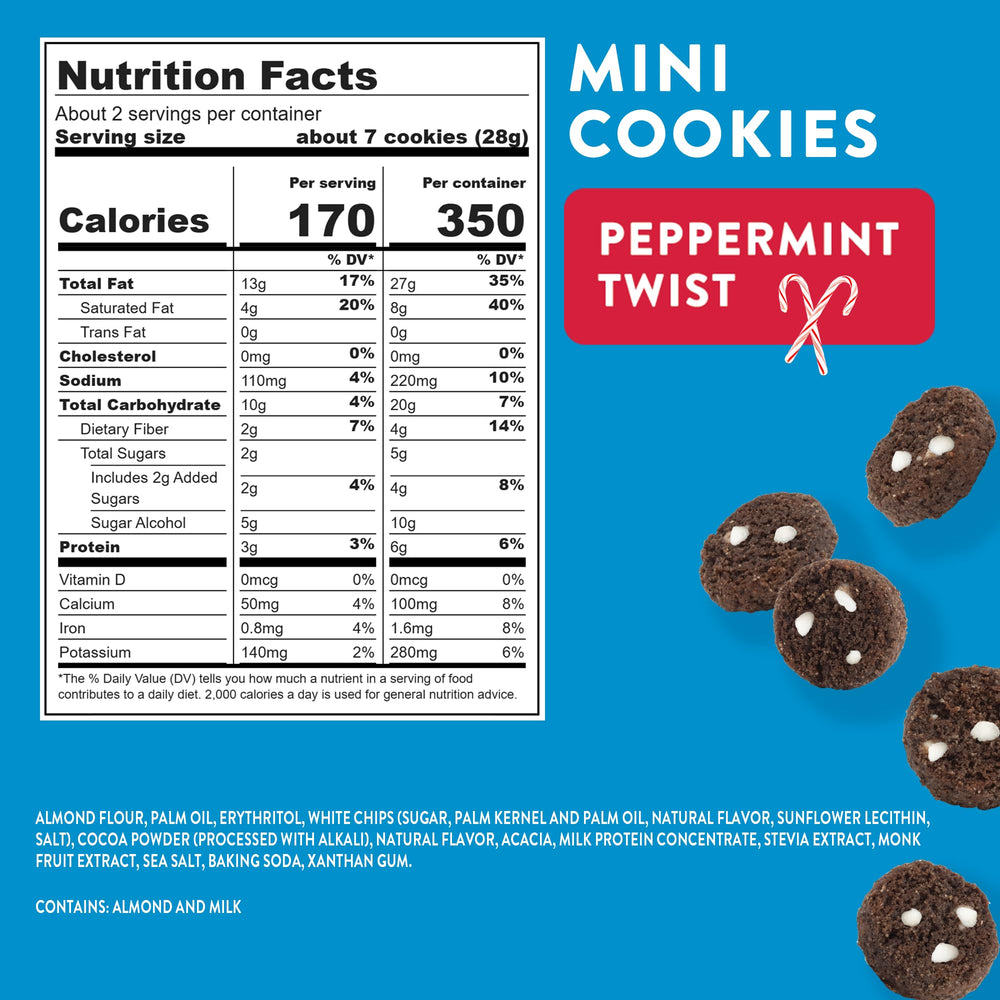 Peppermint Low Carb cookie close-up