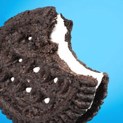 Two crunchy cookies with creamy filling