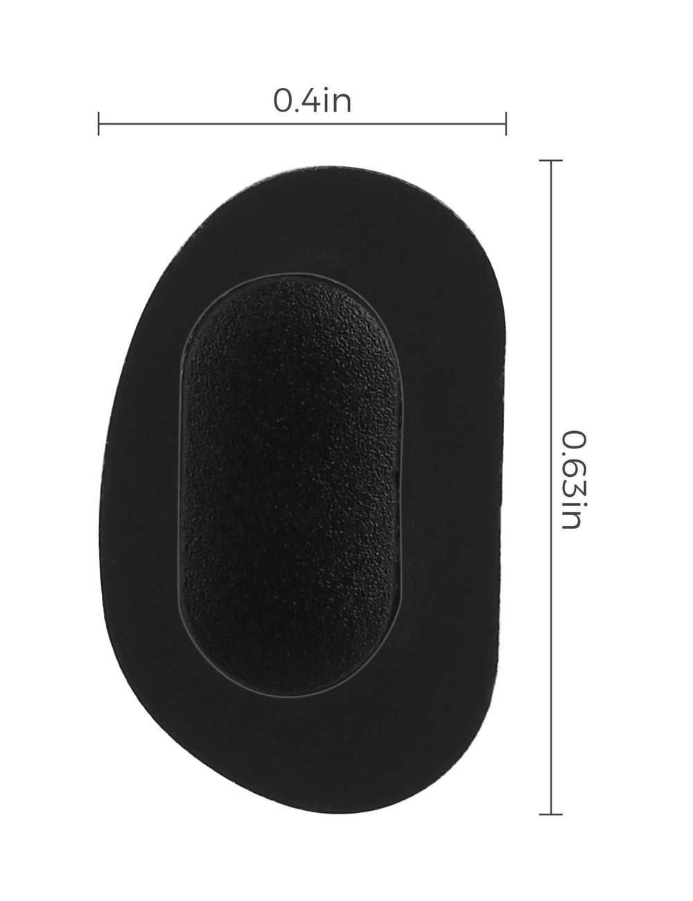 Soft silicone nose pads 16x10mm for push-in frames
