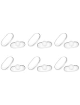 Six pairs of soft silicone push-in nose pads for eyeglasses