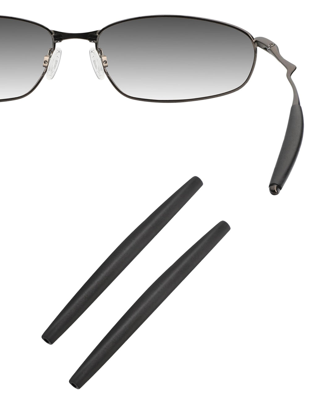 HILEEN earsocks for Oakley Whisker and Square Wire 2.0 (compatibility close-up)