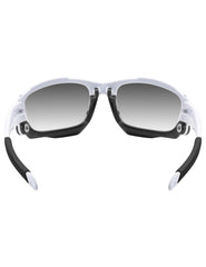 Close-up of HILEEN silicone earsocks being installed on Split Jacket sunglasses