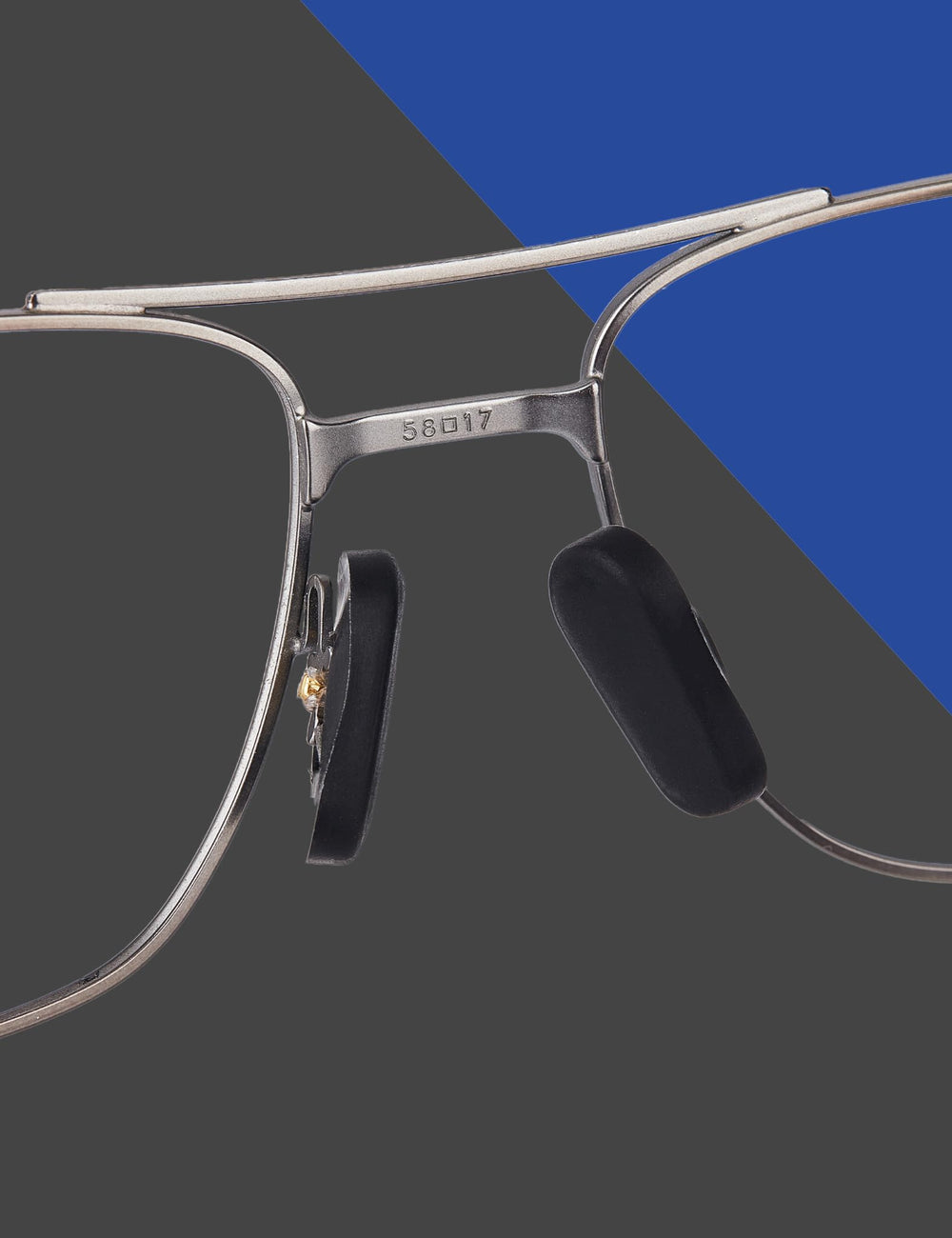 Universal slip-in mount nose pads compatible with push-in frames