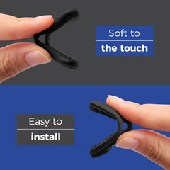 Push-in mount nose pads installation for eyewear