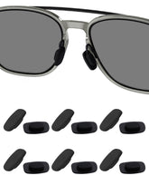 HILEEN 6 Pairs Push-in Eyeglass Nose Pads – Black, soft silicone anti-slip, compatible with Costa and Oakley Latch Key sunglasses