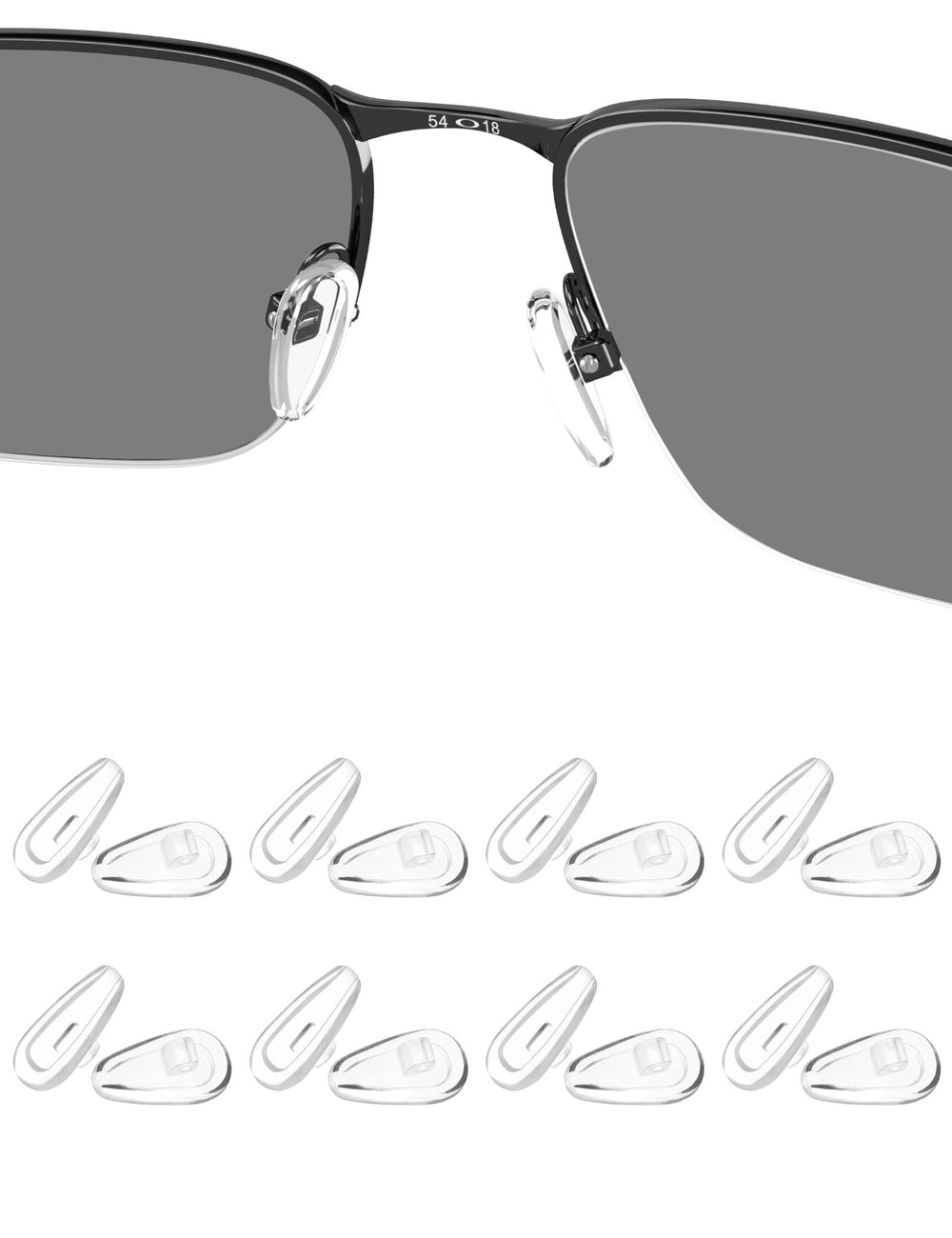 HILEEN 8-pairs replacement nose pads for Oakley Tincup OX3184 and OX5099