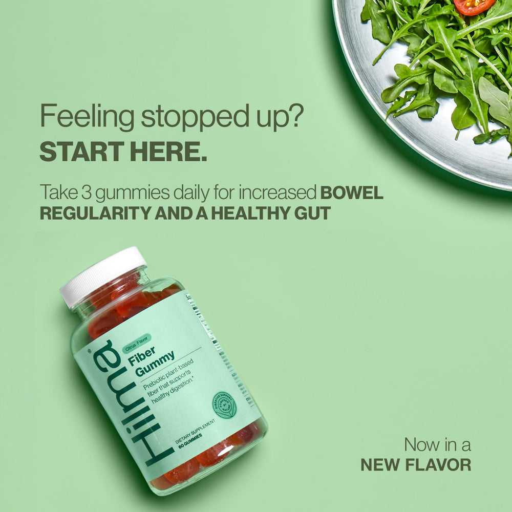 Graphic highlighting 5g chicory root fiber per serving in the gummies