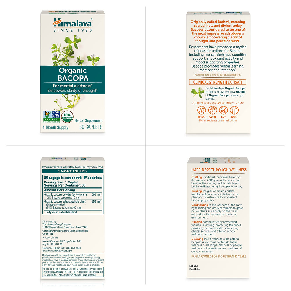 Himalaya 2-pack packaging for Bacopa Monnieri nootropic