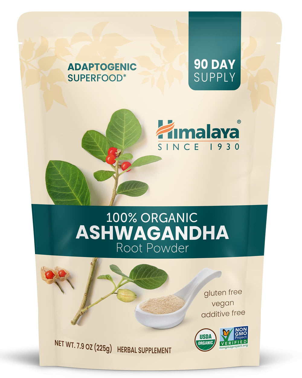 Himalaya Ashwagandha powder tub front for smoothies and daily wellness