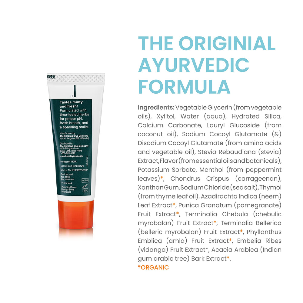 Pack of 20 Himalaya Botanique travel toothpaste tubes