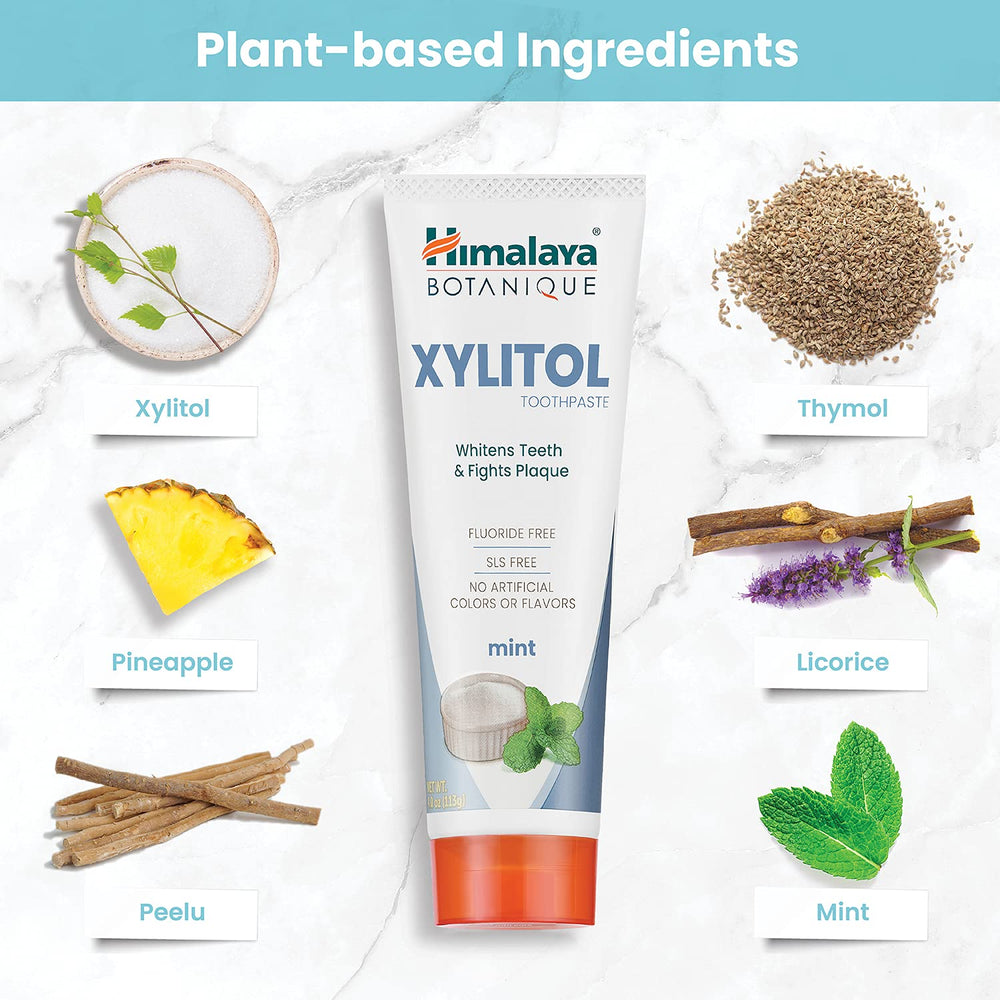 Cruelty-free emblem on Himalaya Botanique toothpaste box