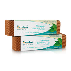 Front view of Himalaya Botanique Whitening Complete Care Toothpaste 2-pack