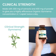 Close-up of Gymnema sylvestre caplets showing 700 mg dosage