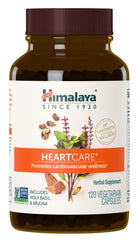 Himalaya HeartCare bottle label highlights brand and heart health focus for daily support
