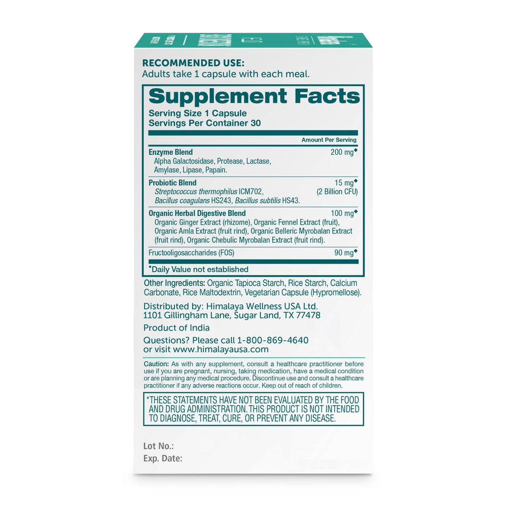 Probiotic capsules representing 2 Billion CFU