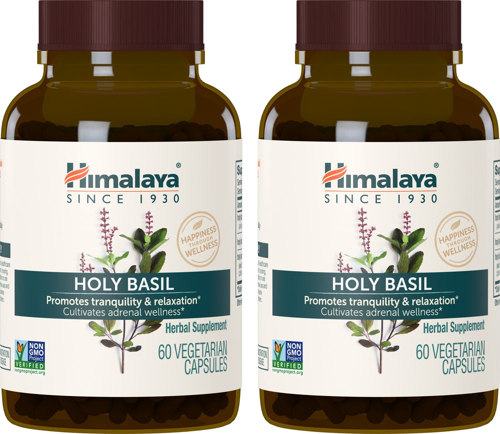 Himalaya Holy Basil bottle with 60-day supply
