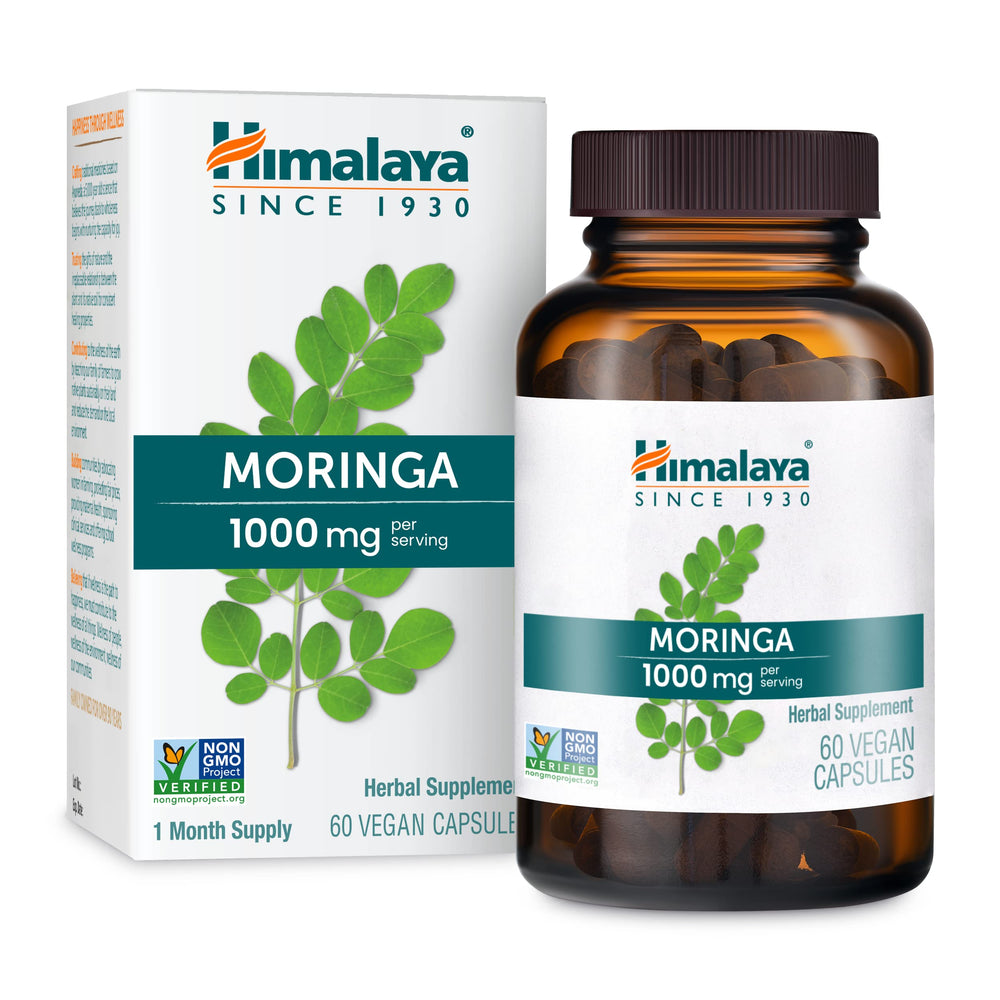 Himalaya Moringa 60 capsules bottle on white background