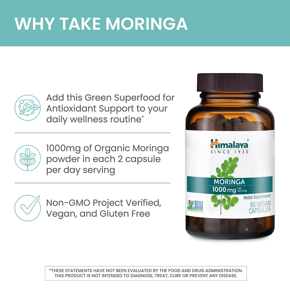 Himalaya Moringa product label and ingredients