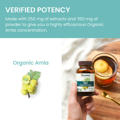 Capsules close-up of Himalaya Organic Amla 600 mg