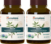 Himalaya Organic Neem 600 mg, 60-caplet two-pack bottle (hero image)