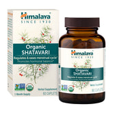 Bottle of Himalaya Organic Shatavari 60 caplets, 1300 mg dosage