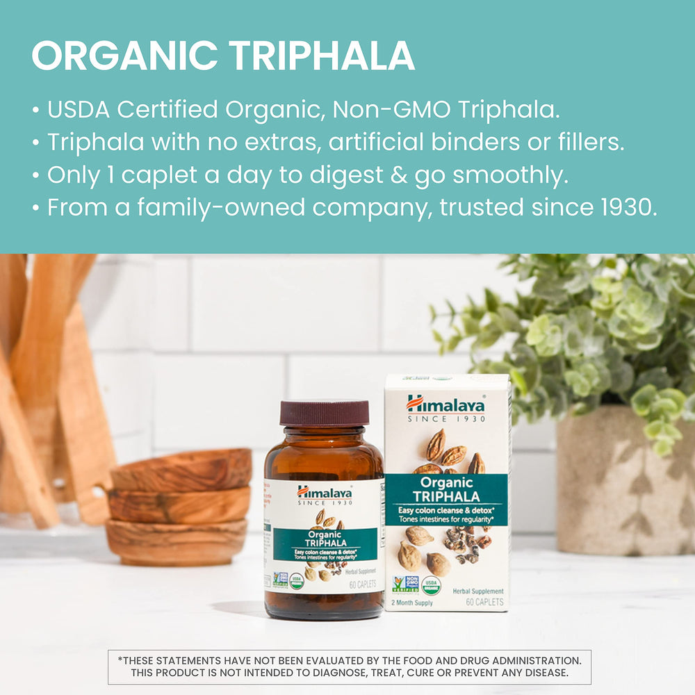 Triphala powder blend with Amla, Haritaki, and Vibhitaki