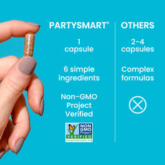 Close-up of PartySmart capsules