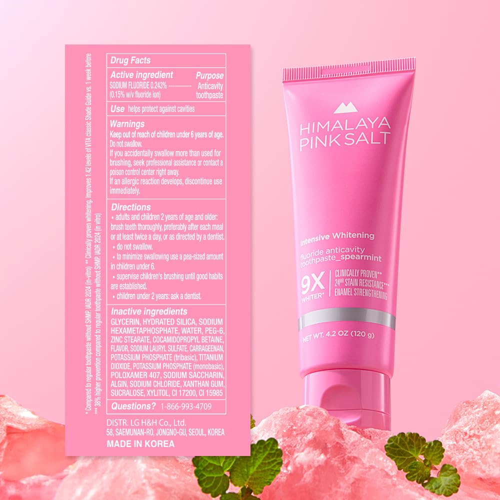 Fresh breath and daily oral care with Pink Salt toothpaste