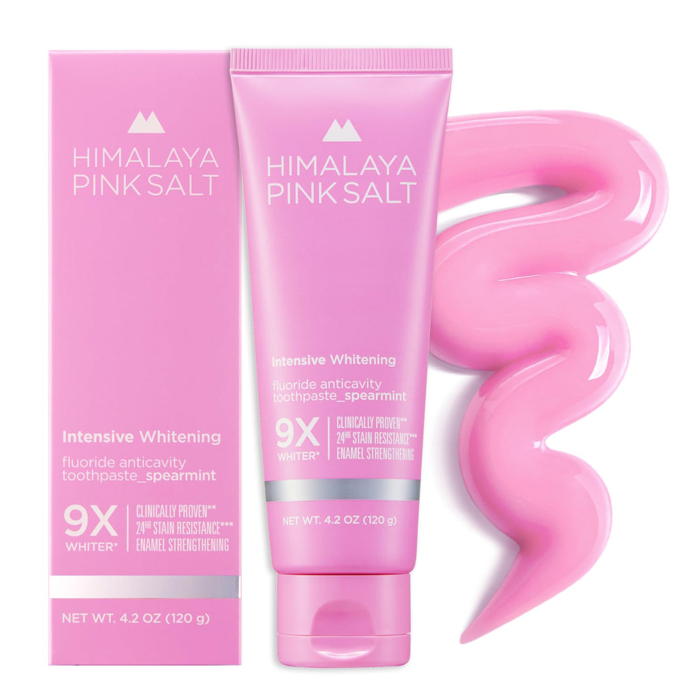 Front label of Himalaya PINKSALT Intensive Whitening Toothpaste 4.2 oz