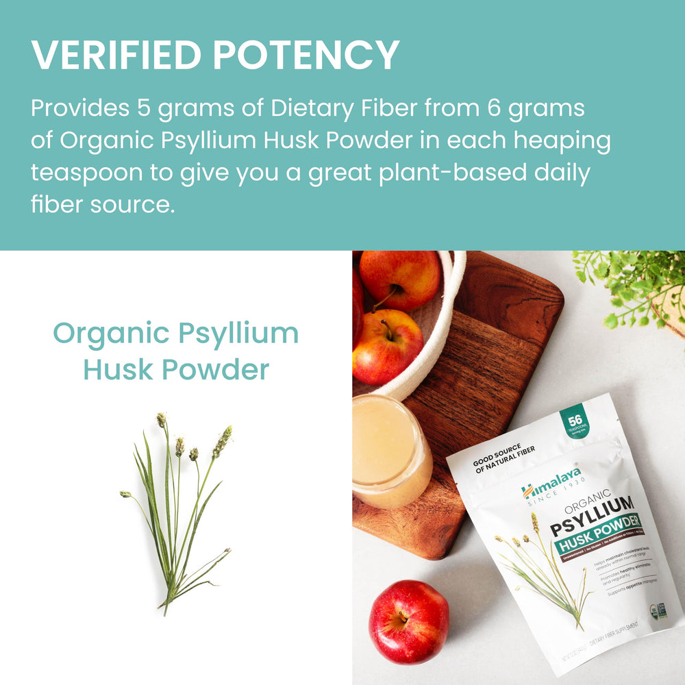 Graphic illustrating 5 g fiber per teaspoon and dietary fiber benefits