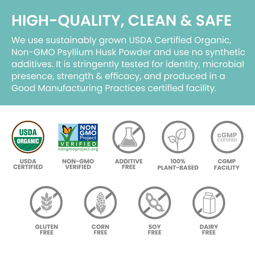 Close-up of ultra-fine psyllium husk powder texture