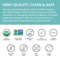 Ingredient highlight: 99 percent white husk and 1 percent seed coat