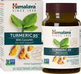 Bottle of Himalaya Turmeric 95 on white background