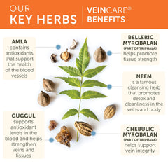 Ayurvedic herbs blend in Himalaya Veincare (Guggul, Neem)
